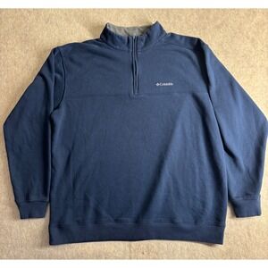 Colombia Navy Blue Mens Quarter-Zip Size XXL